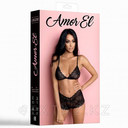 Комплект эротического белья Amor El Tina, черный, L/XL от sex shop Extaz фото 3