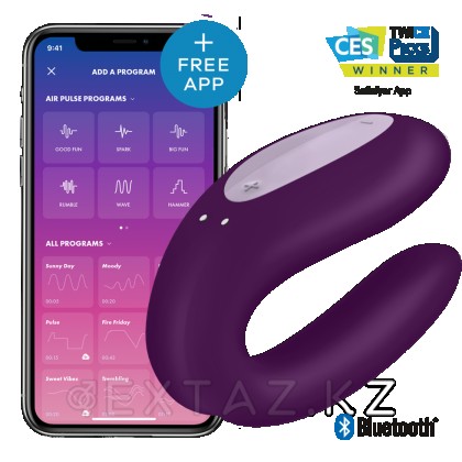 Вибратор для пар Satisfyer Partner Double Joy (фиолетовый) от sex shop Extaz