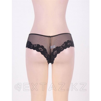 Трусики Black Floral, прозрачные (черный, размер M-L) от sex shop Extaz фото 6