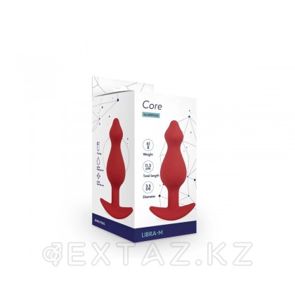 Анальная пробка Libra, цвет бордовый (CORE) (M) от sex shop Extaz фото 2