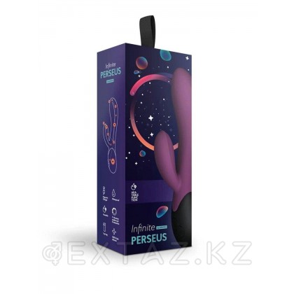 Нагреваемый вибратор с клиторальным отростком Perseus, цвет сливовый (INFINITE collection) от sex shop Extaz фото 2