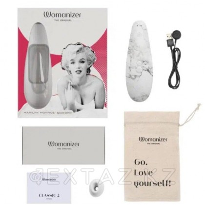 Бесконтактный клиторальный стимулятор Womanizer Marilyn Monroe White Marble от sex shop Extaz фото 4