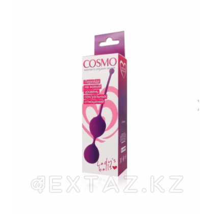 Вагинальные шарики Cosmo, фиолетовые, 3 см от sex shop Extaz фото 2