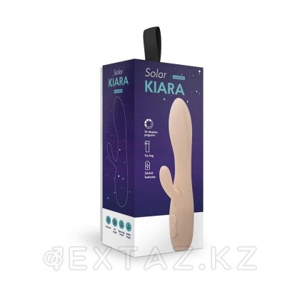 Вибратор с клиторальным отростком Kiara, цвет слоновая кость (SOLAR collection) от sex shop Extaz фото 3