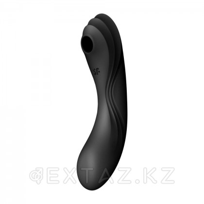 Вакуумный стимулятор с вибрацией Satisfyer Curvy Trinity 4 черный от sex shop Extaz