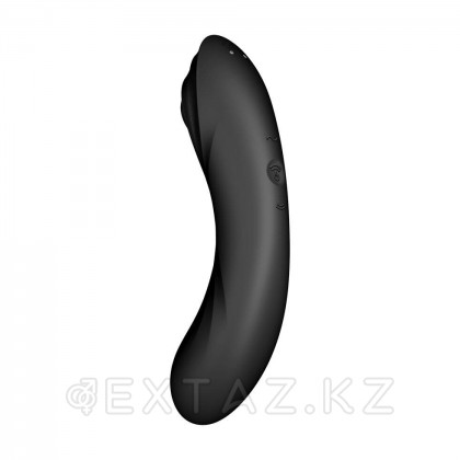 Вакуумный стимулятор с вибрацией Satisfyer Curvy Trinity 4 черный от sex shop Extaz фото 4