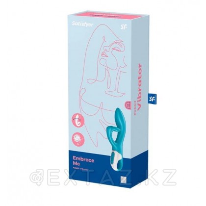 Вибратор-кролик Embrace me berry Satisfyer бирюзовый от sex shop Extaz фото 8