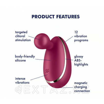 Стимулятор клитора Satisfyer Spot On бордовый от sex shop Extaz фото 6