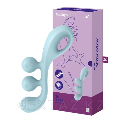 Мультифункциональный вибратор для тройной стимуляции Satisfyer Tri Ball 2 голубой от sex shop Extaz фото 10