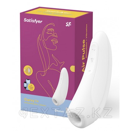 Вакуумный клиторальный стимулятор Satisfyer Curvy 1+ (белый) от sex shop Extaz фото 3