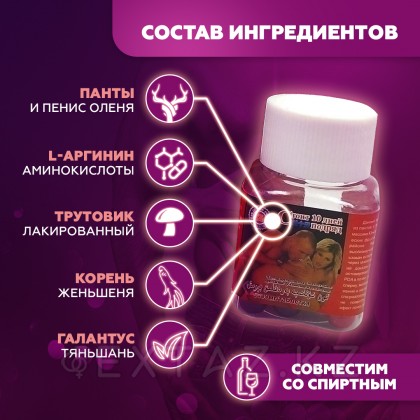 Мужской возбудитель «Стоит 10 дней подряд» от sex shop Extaz фото 2