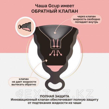 Gvibe Gcup Black силиконовая менструальная чаша с защитой от протечек, 10 мл от sex shop Extaz фото 3