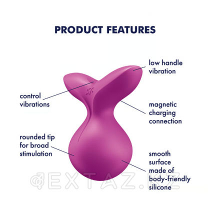 Стимулятор клитора Satisfyer Viva la Vulva 3 фиолетовый от sex shop Extaz фото 6