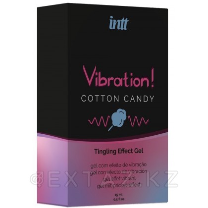 Intt Vibration Cotton Candy - Жидкий интимный гель с эффектом вибрации Сахарная вата, 15 мл от sex shop Extaz фото 2