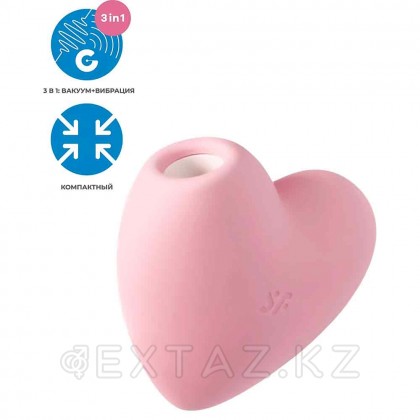 Вакуумный стимулятор Cutie Heart light Satisfyer розовый от sex shop Extaz фото 2