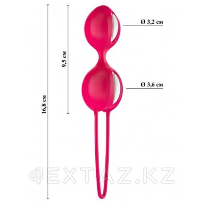 Вагинальные шарики Fun factory SMARTBALLS DUO, красно-белые от sex shop Extaz фото 4