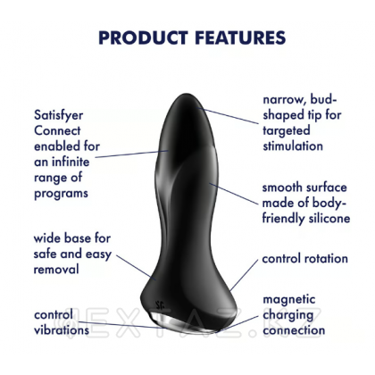 Анальный вибратор Satisfyer Rotator Plug 1 черный от sex shop Extaz фото 9