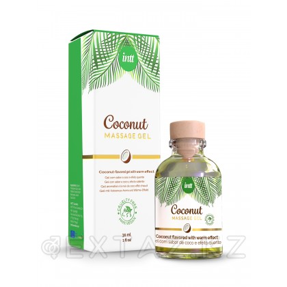 Intt Coconut Massage Gel - Массажный гель с согревающим эффектом и вкусом кокоса, 30 мл от sex shop Extaz