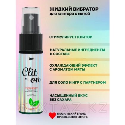 Intt Clit Me On Peppermint - Охлаждающий жидкий вибратор для клитора с мятным вкусом, 12 мл от sex shop Extaz фото 3