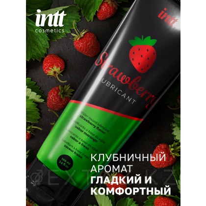 Intt Strawberry Lubrificant - оральный лубрикант с ароматом и вкусом клубники, 100 мл от sex shop Extaz фото 4