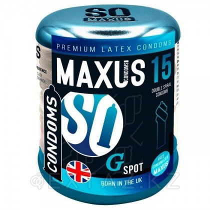 Презервативы гладкие, двойная спираль MAXUS G Spot 15 шт. от sex shop Extaz